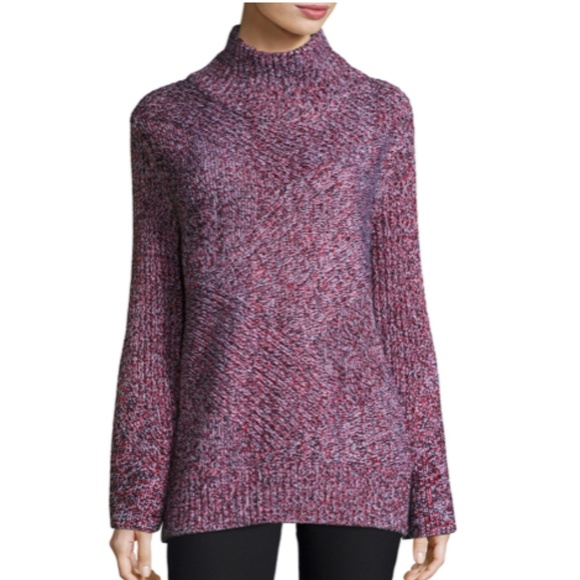rag & bone Sweaters - Rag Bone Red Bry Wool Blend Pullover Cowl Sweater